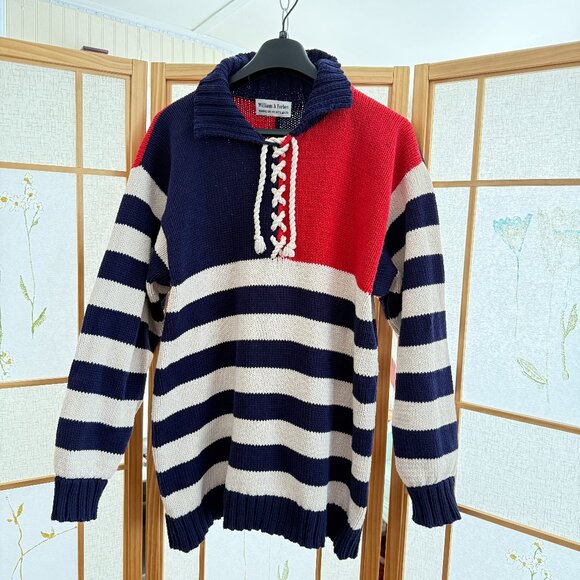 Made in Scotland Nautical Americana Knit Sweater Size Medium - Picture 1 of 5